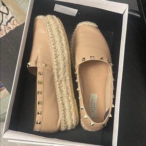Steven New York Women's Beige Espadrilles with Gold Accents